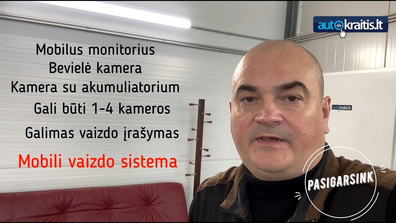 Mobili vaizdo sistema. Bevėlė kamera su akumuliatoriumi. | Autokraitis.lt