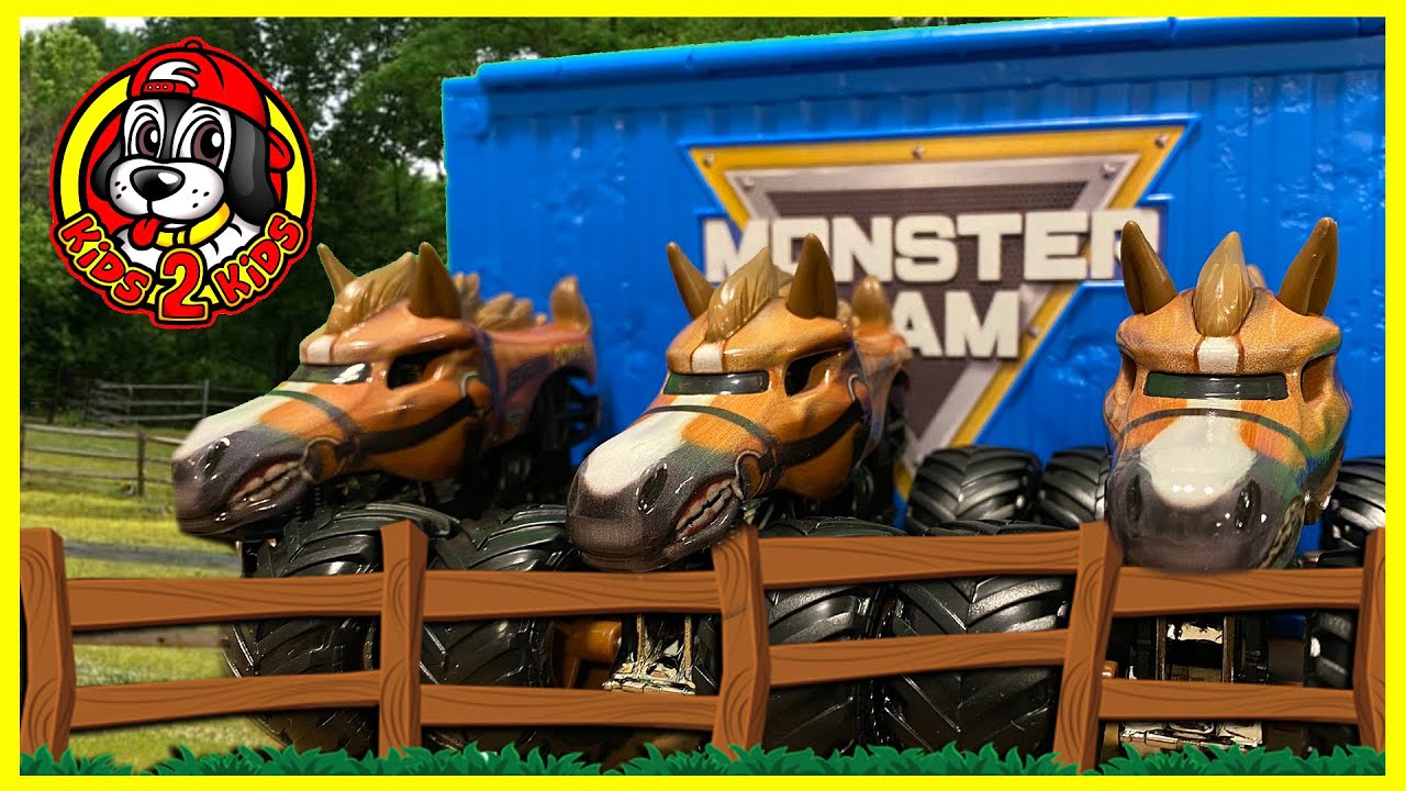 Monster Jam Toys - MAD SCIENTIST Beaker Creatures Turns DOGS into DRAGONS! (T-REX Ranch Takeover!)