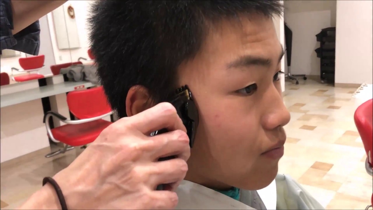 ヘアースタイル講習会。中学生男子 髪を伸ばし中ですがカットしました編