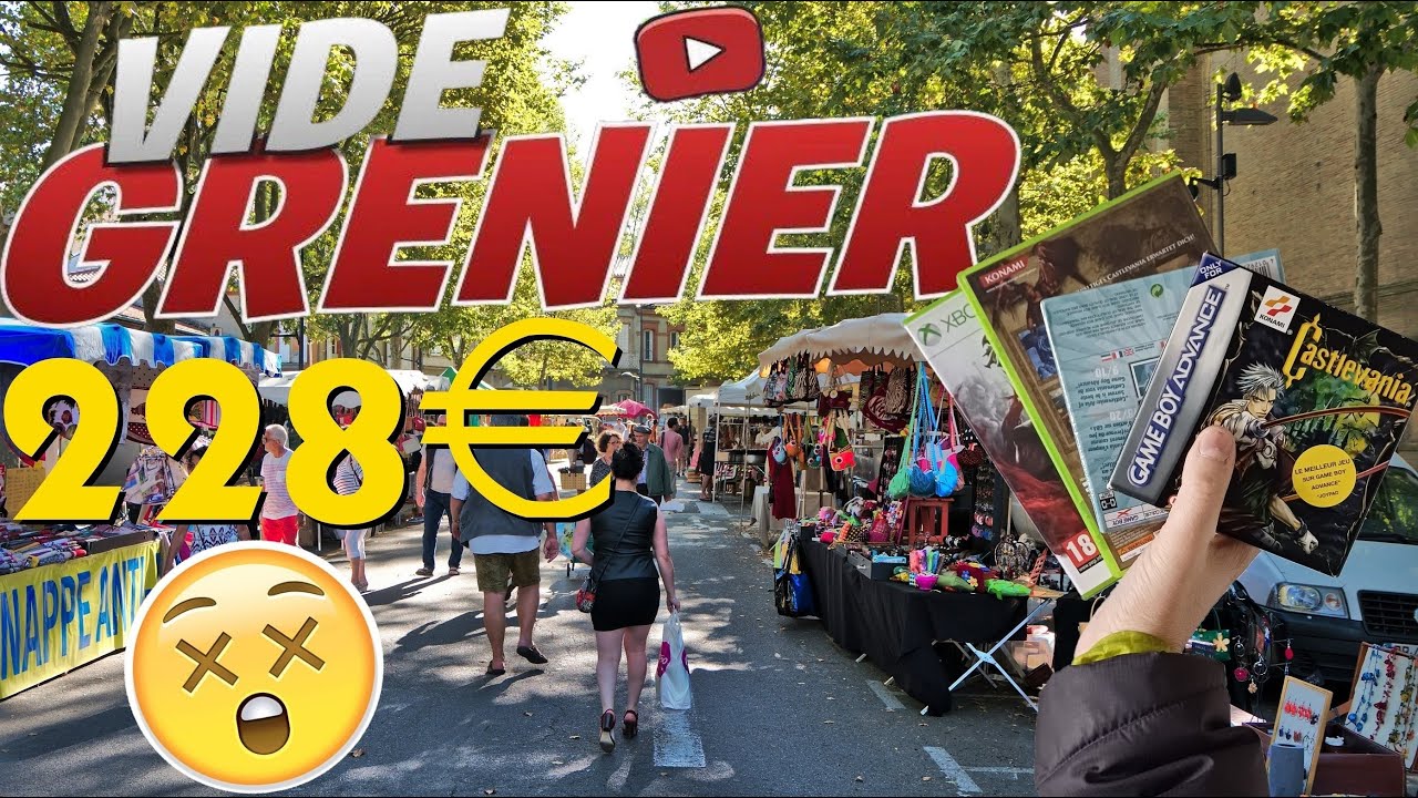 J'ai dépensé plus de 200€ en Vide Grenier Live 😱 #viral #videgrenier #retrogaming #brocante #haul