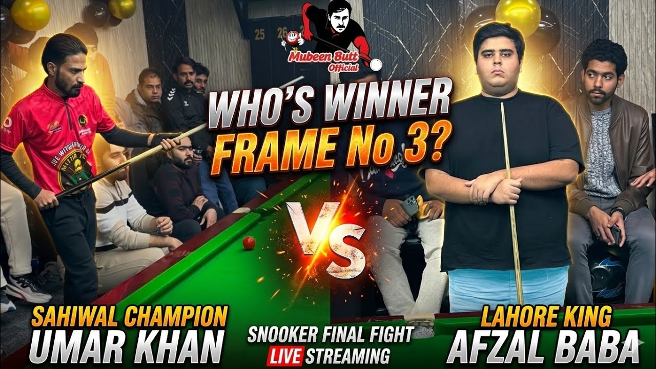 Snooker Match | Lahore king vs Sahiwal Champion | Umar Khan vs Afzaal Baba | Mithu Jutt Snooker Club