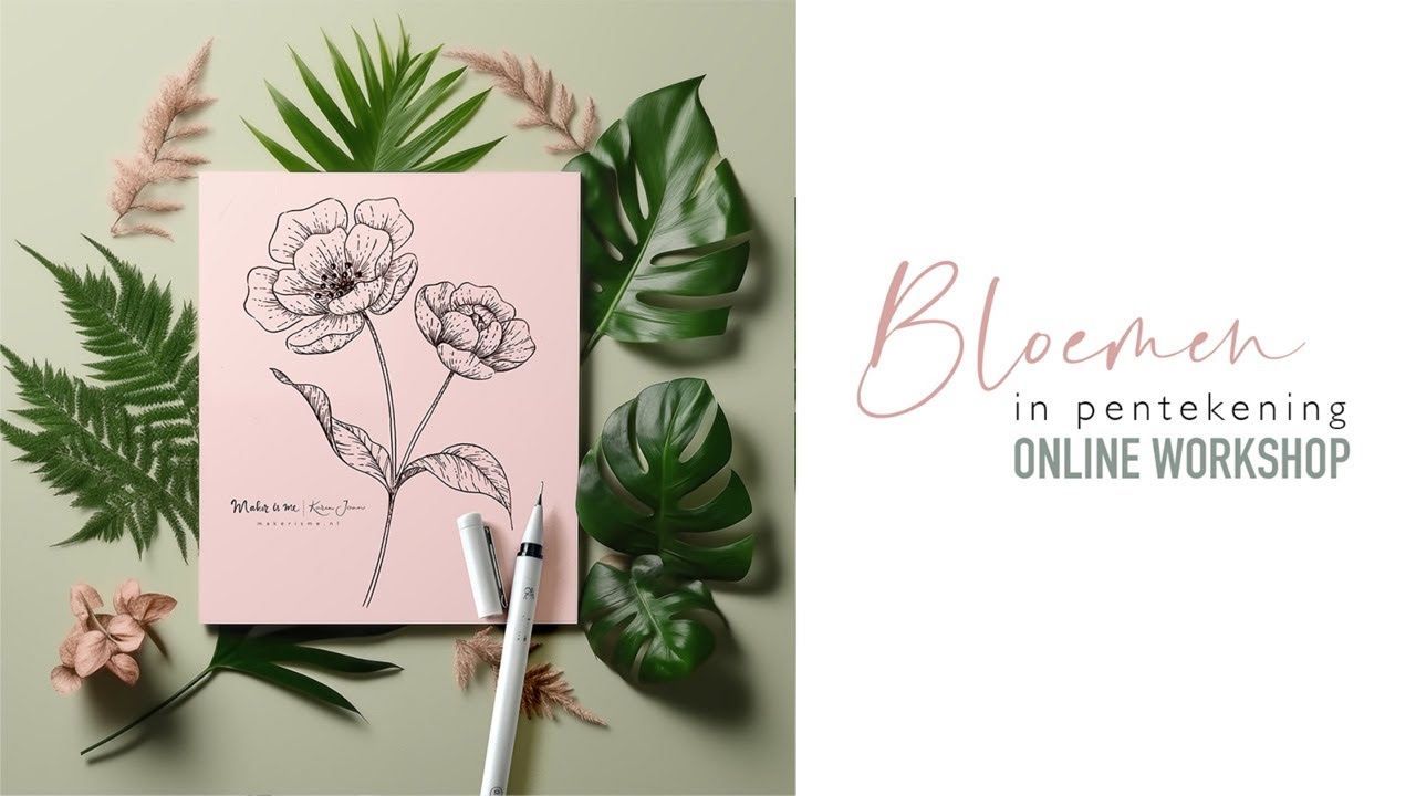 GRATIS introductieles Bloemen in Pentekening