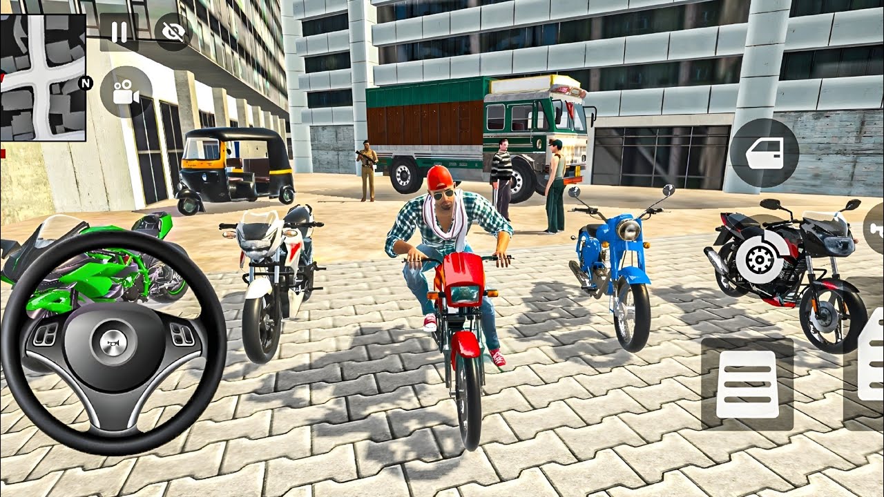👮‍♂️Police Car Vs Building Parking 🇮🇳 Franklin bike Stunt Gameplay