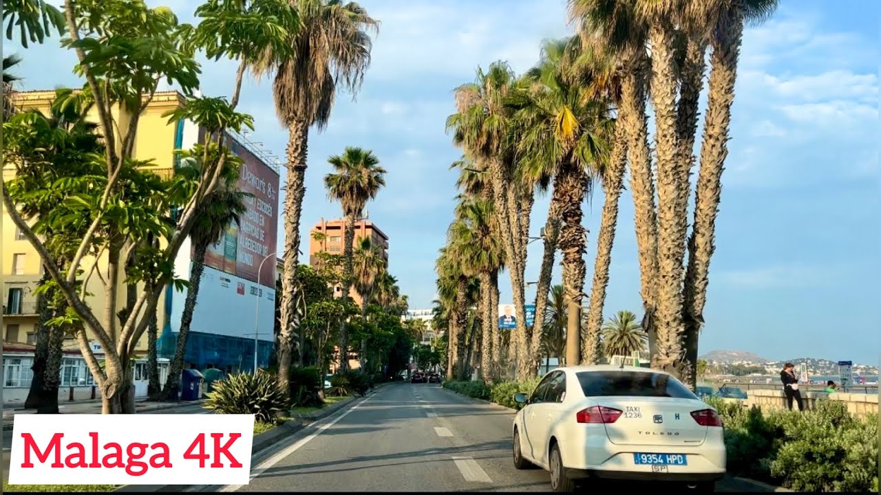 Driving Through The Malaga City- Spain 🇪🇸 Route By Car 🚗 4k