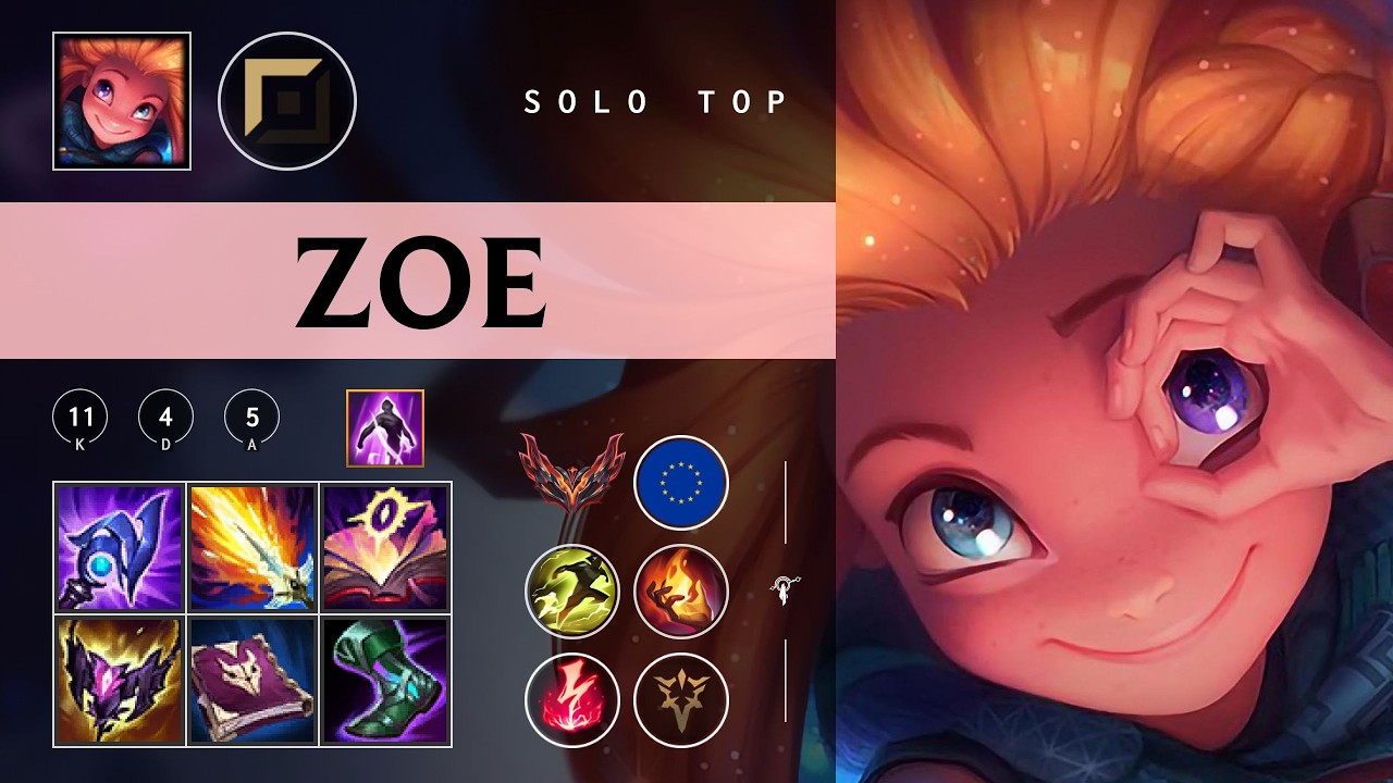 Zoe Top vs Fiora - EUW Grandmaster Patch 26.05