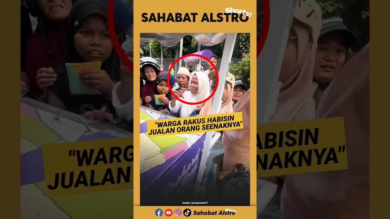 Wanita penjual es krim ini hanya menahan tangis, jualannya di ambil warga dengan seenaknya