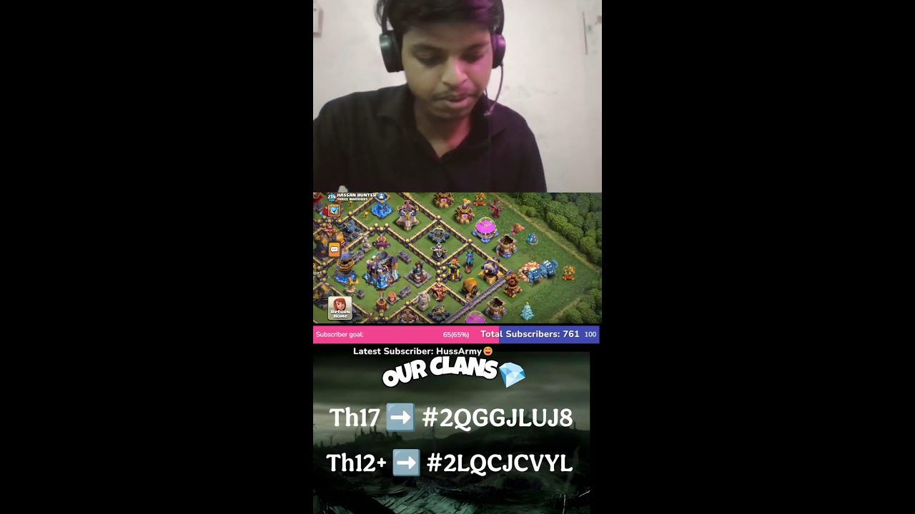 Clash of clans live base visiting   #coclive #clashofclansbasevisiting #coclive #shortslive