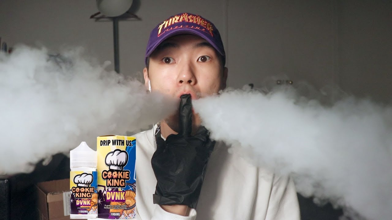 과자맛 전담 액상 레알 구름과자 리뷰 존X 맛있다.. Candy King DVNK Review