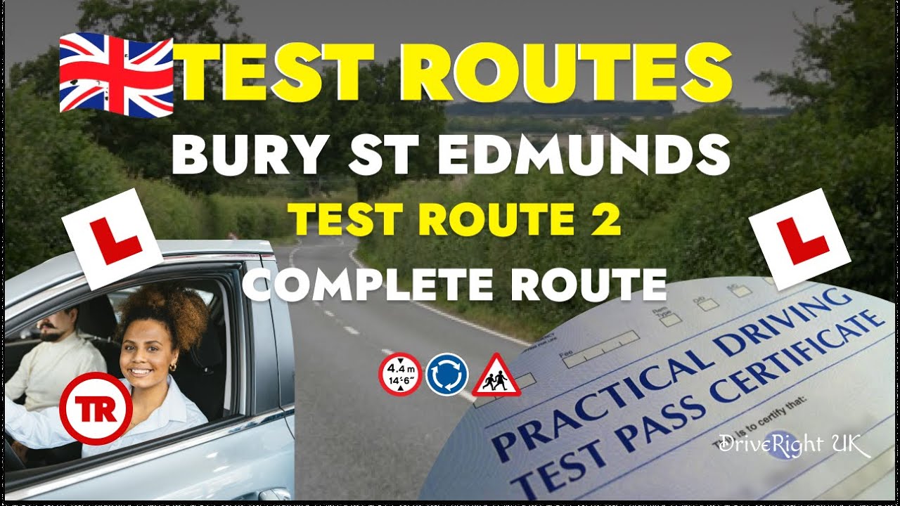 Driving Test Routes | UK Driving test preparation | Bury St Edmunds Route 2 Complete route