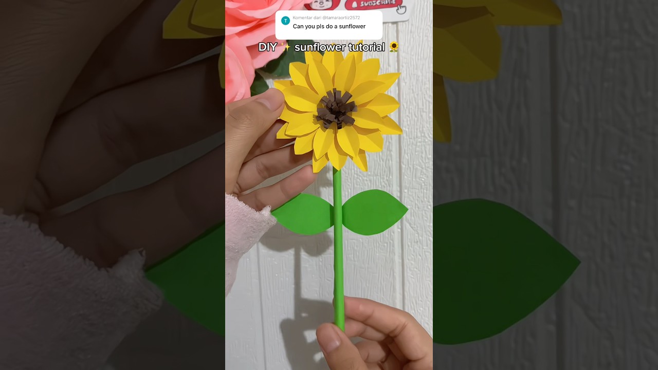 How to make a sunflower ✨ DIY sunflower paper tutorial 🌻💛🌞 
