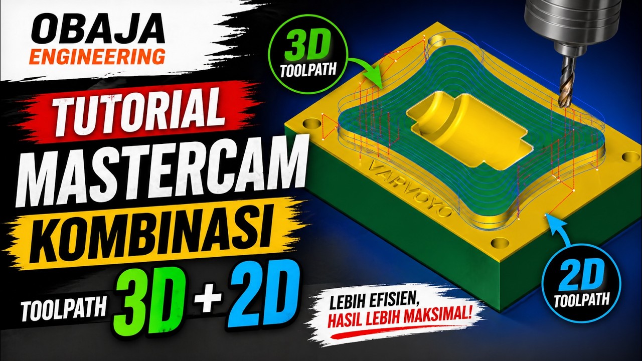 TUTORIAL MASTERCAM 2D dan KOMBINASI Practice #1