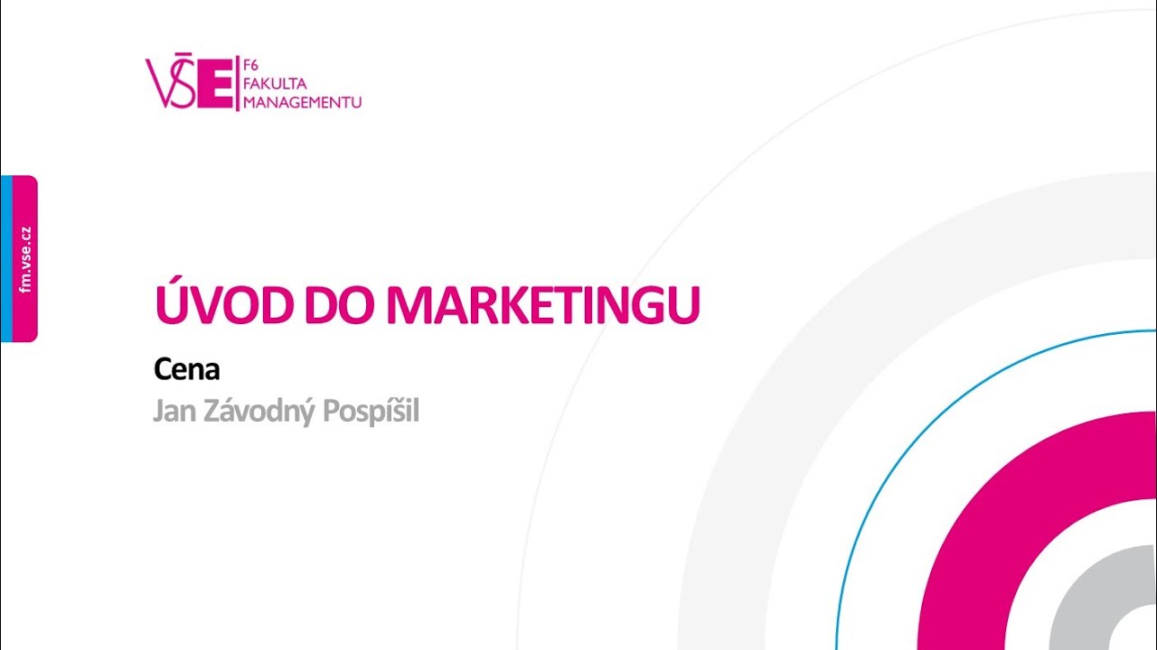 Úvod do marketingu – Cena