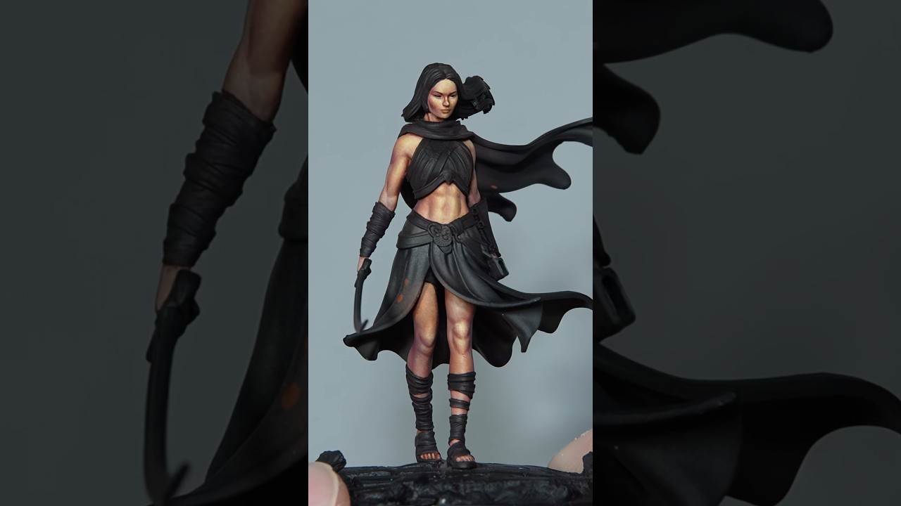 How to paint skin on miniatures (free stl on my patreon ) #miniaturepainting  #warhammer #short