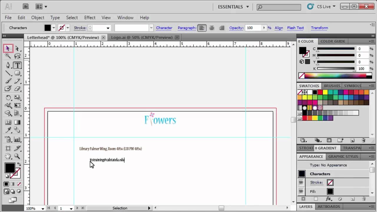 3.4 Making a Letterhead: Adobe Illustrator CS5