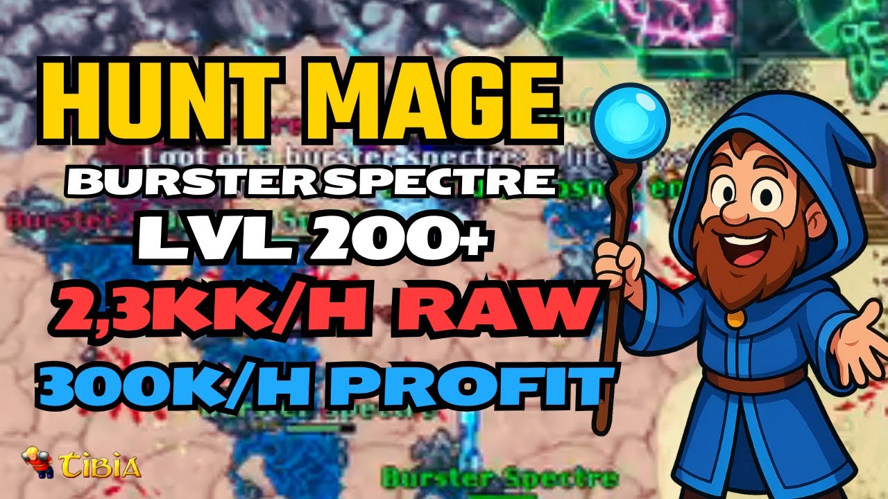 🧙&zwj;♂️Tibia Hunt Mage 200+: Segredo: dos Burster Spectre!👌