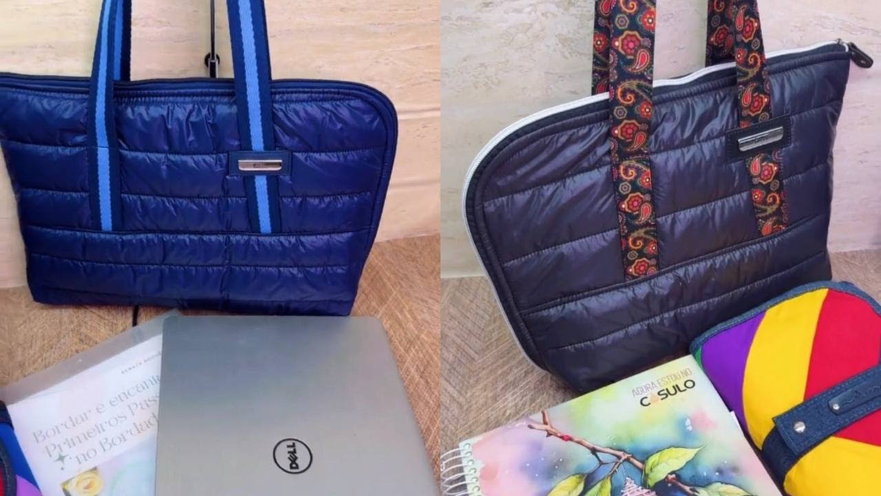 Como fazer BOLSA PUFFER (em 2 tamanhos)  Muito Fácil e Rápida com Molde Grátis - Costura Criativa