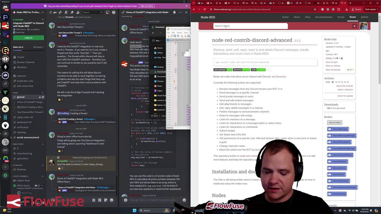Office Hours - Integrate ChatGPT to Discord with Node-RED