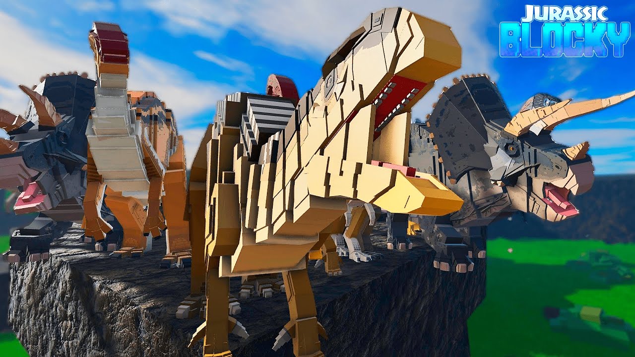 BATTLE ROYALE DE DINOSSAUROS! SÓ VALE HERBÍVORO!! | ROBLOX Jurassic Block