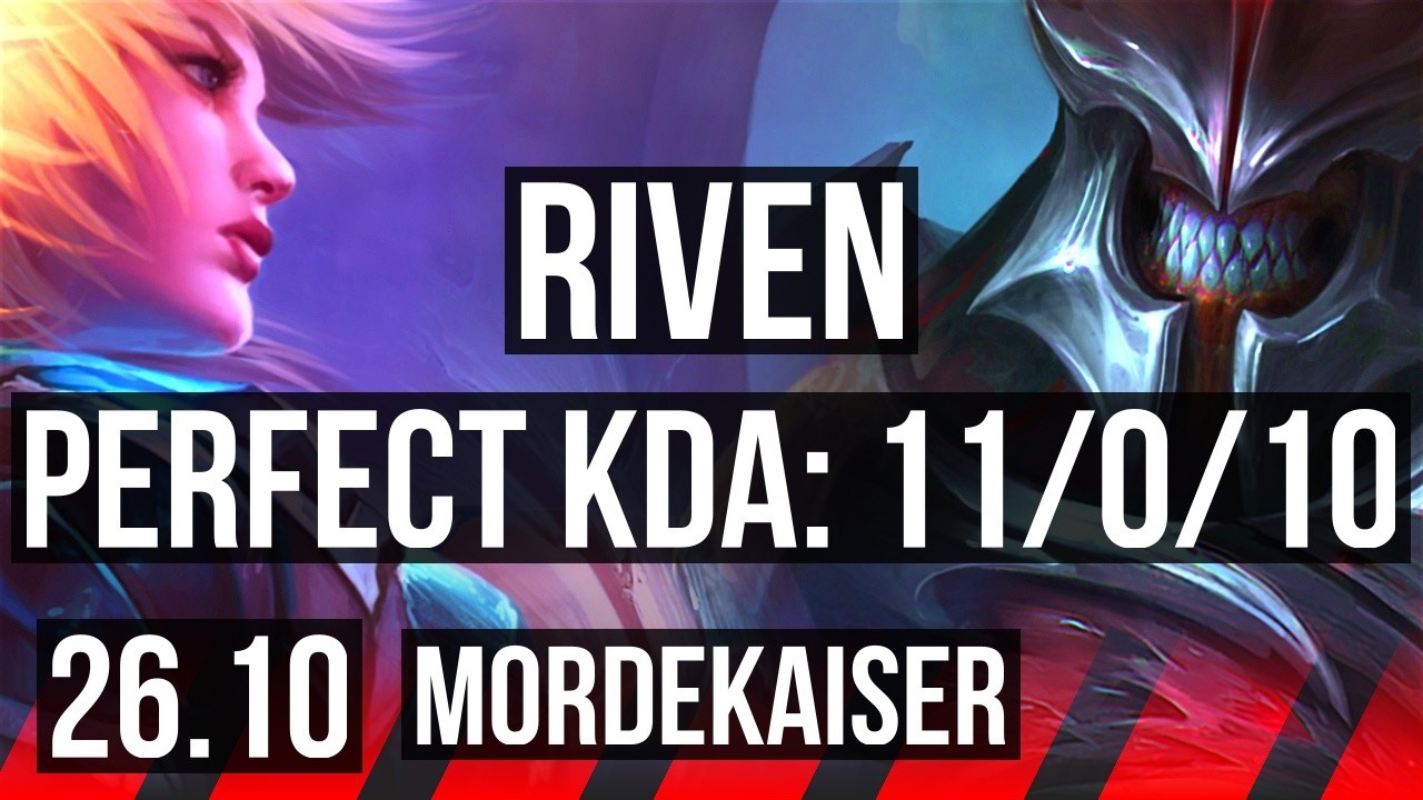 RIVEN vs MORDEKAISER (TOP) | Perfect KDA: 11/0/10 | EUW Grandmaster | 26.10