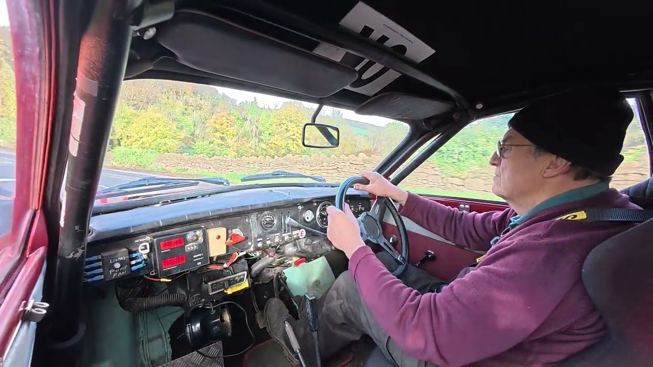 saab 96  2 stroke POV, driver Nicholas pinkett.. round lanes in Wiltshire..