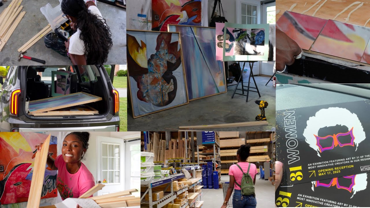 Preparing for a Gallery Exhibition | Relaxing Art Vlog: Framing & Mounting