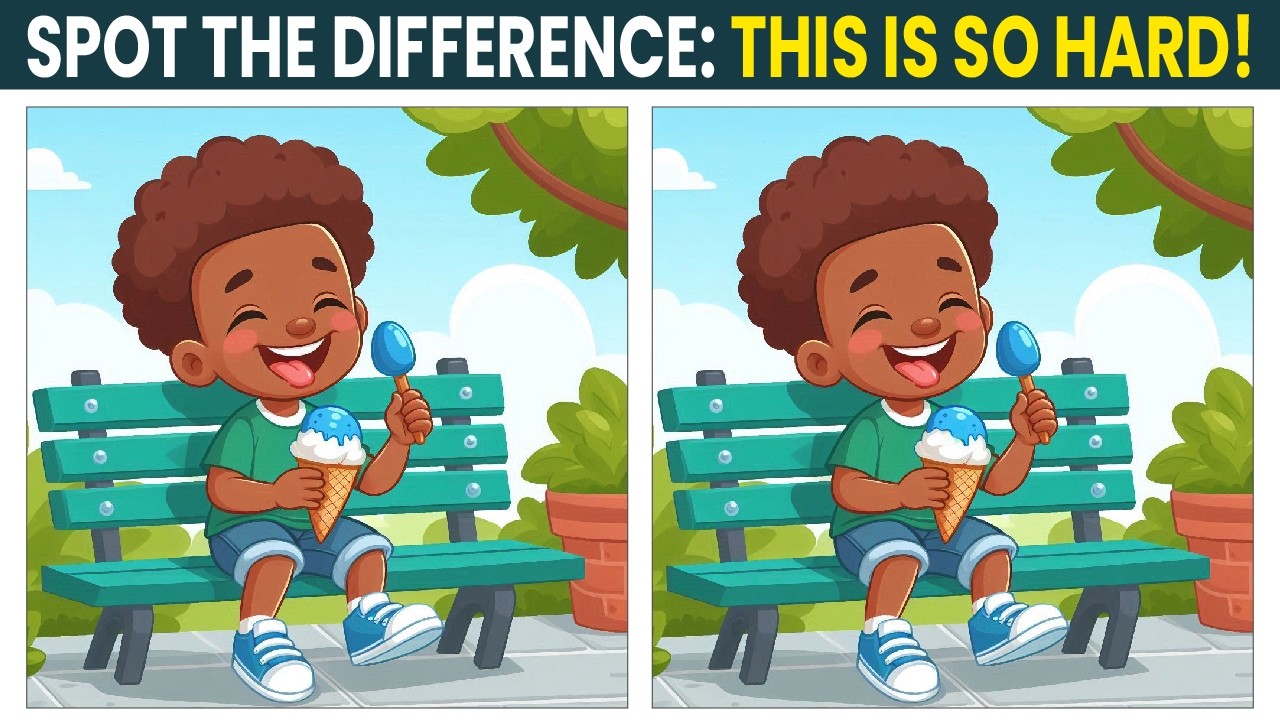 Spot the Difference: Brain Teaser! Test Your Mind! Blueberry day