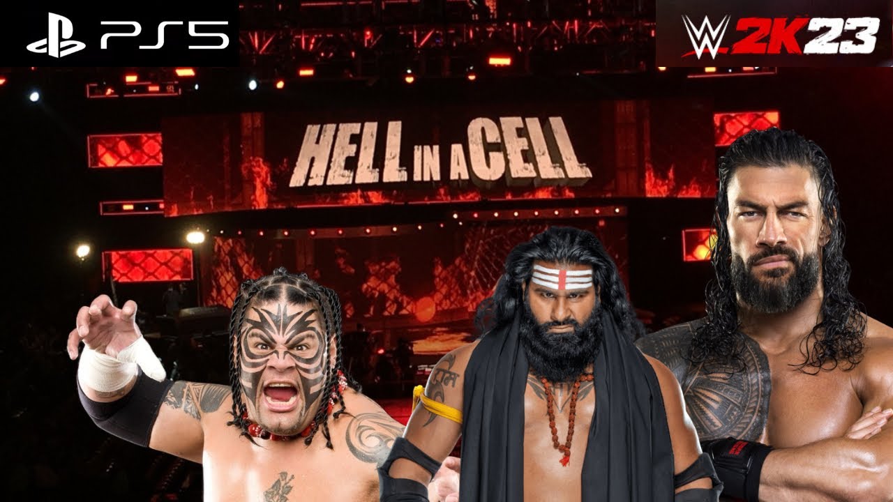🔥 WWE Hell in a Cell Match – Roman Reigns vs Umaga vs Veer Mahan | Sky Gaming 🔥