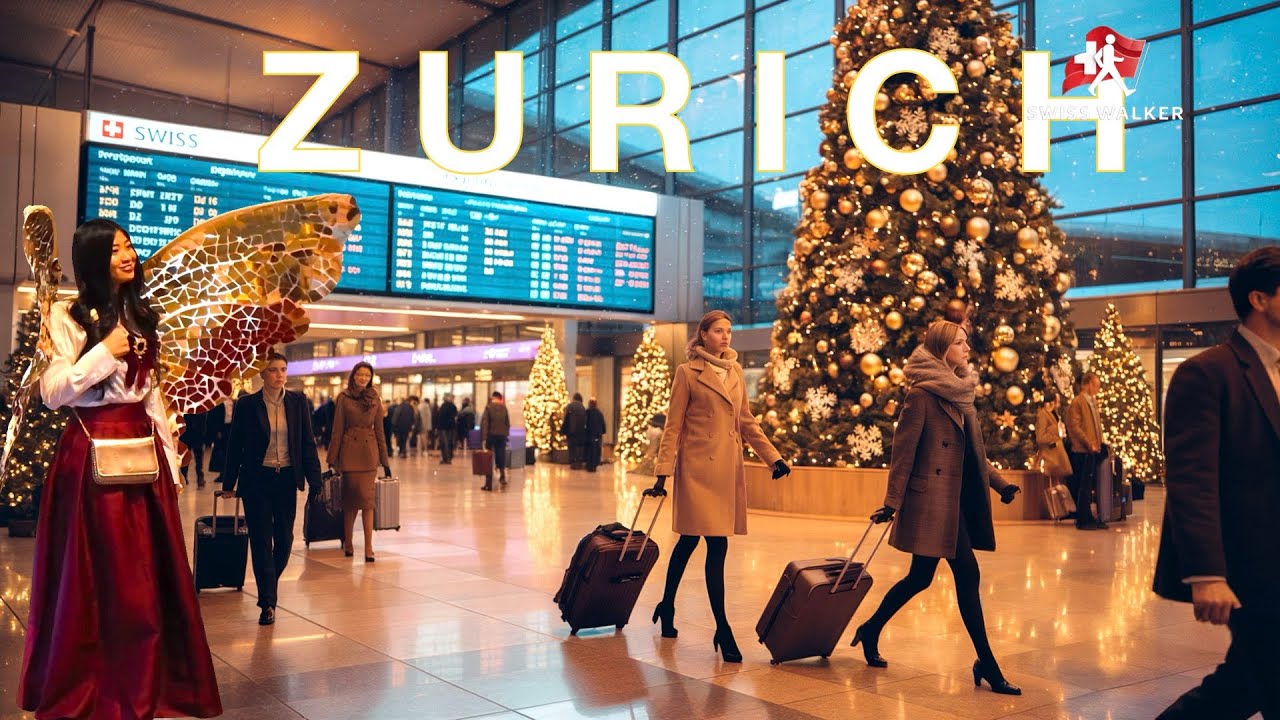 WOW! Zurich Airport Turns Into a Christmas Wonderland ✨🎄🇨🇭