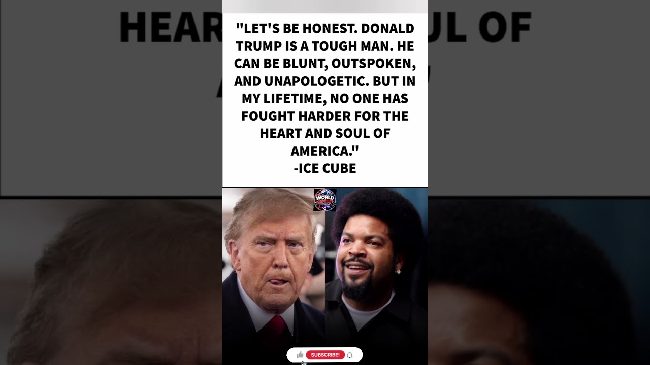 ICE CUBE PRAISES TRUMP. 🇺🇸🔥#IceCube #DonaldTrump#Politics#Viral#Trending#News#Leadership#SocialMedia