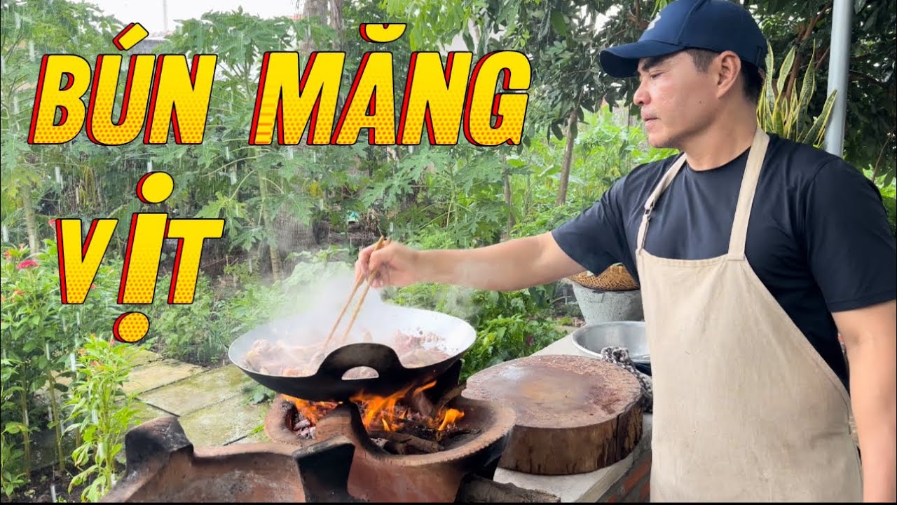Trung Dũng| Bún Măng Vịt Chấm Mắm Gừng - Món ăn mùa mưa - Nấu ra Má Chê Không Thích Ăn .!!!