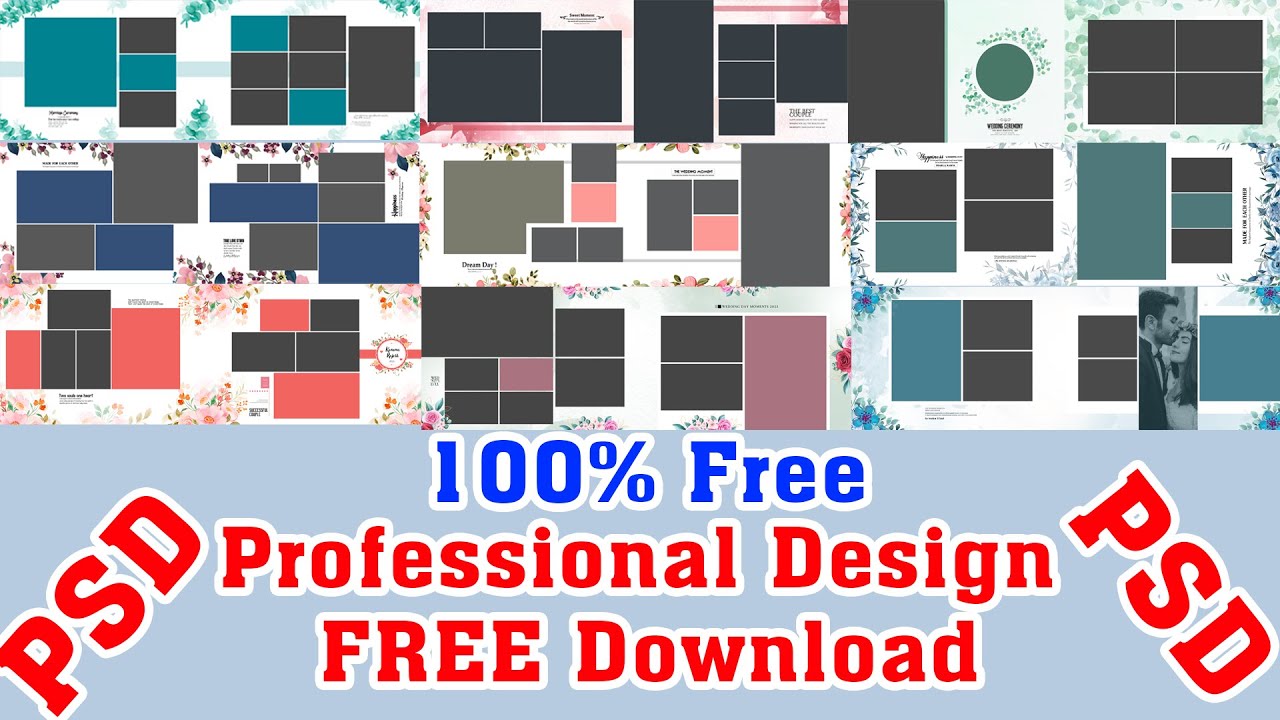 PROFESSIONAL WEDDING ALBUM PSD FREE DOWNLOAD | NEW DESIGN 2025
