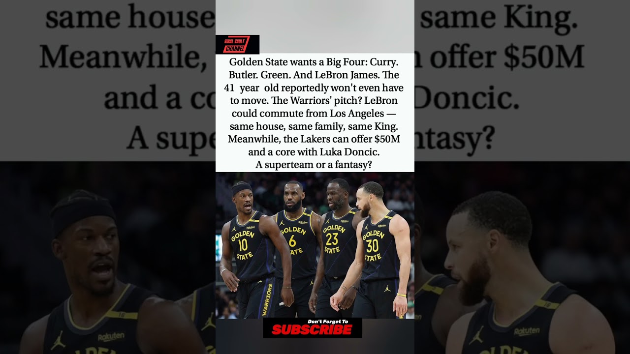 Curry, Butler, Green &mdash; and LeBron James? Golden State is dreaming big. #shorts #gsw #lebronjames