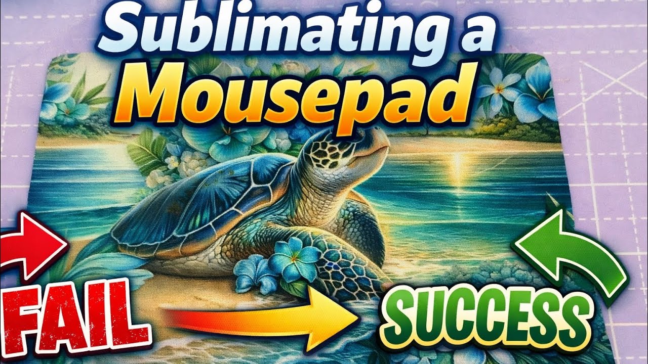 Don’t Make This Sublimation Mistake! (Mouse Pad FAIL to SUCCESS) #sublimationfailtosuccess
