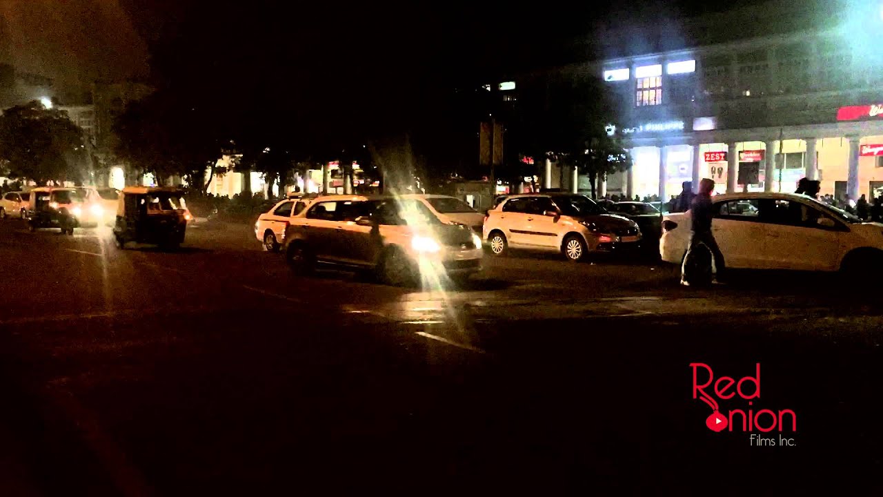 Timelapse night traffic delhi