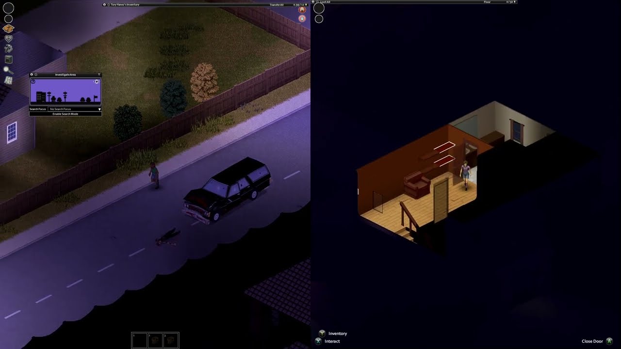 Project Zomboid (2013) PC Split-Screen How to play split-screen
