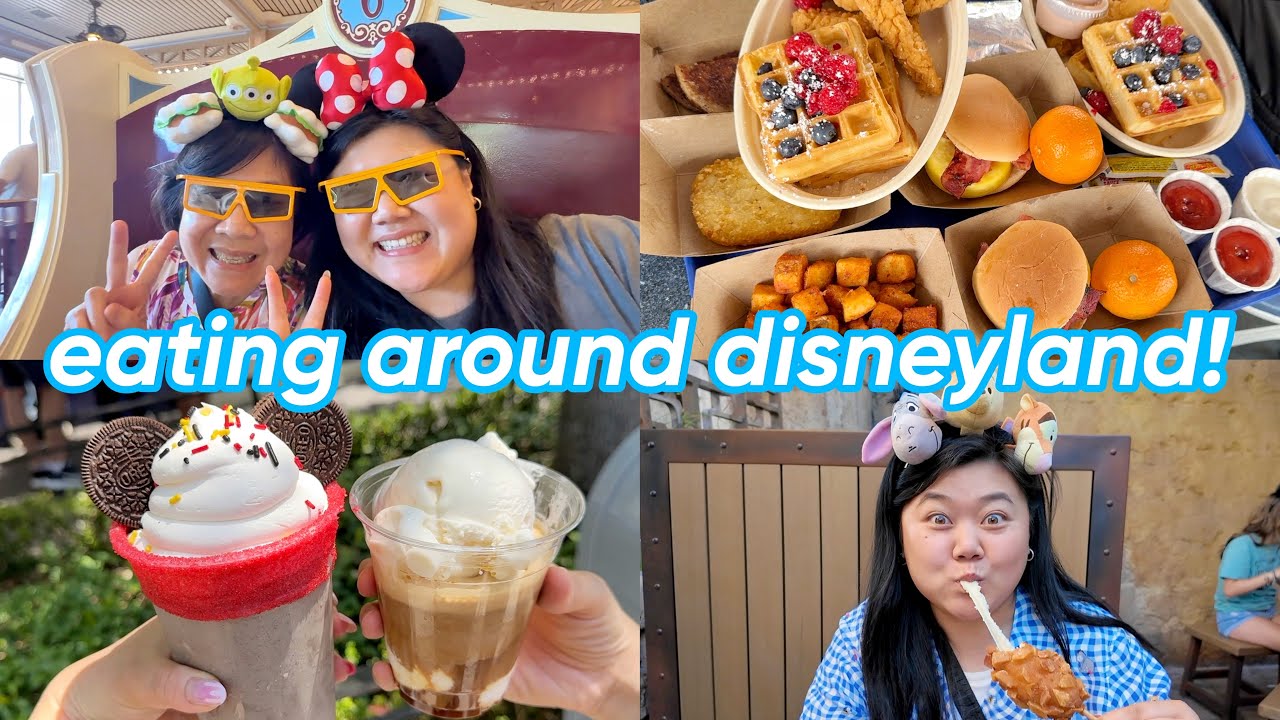 what we ate in 3 days at disneyland with family! 😋 (SO MUCH FOOD) 🌮🍗🍦🍉🌭🥪