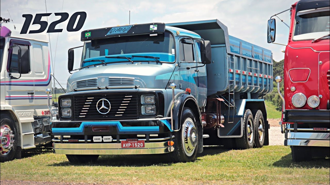 Грузовик/самосвал Mercedes 1520 в старинном стиле - 4-я встреча классических грузовиков SJP / 2025