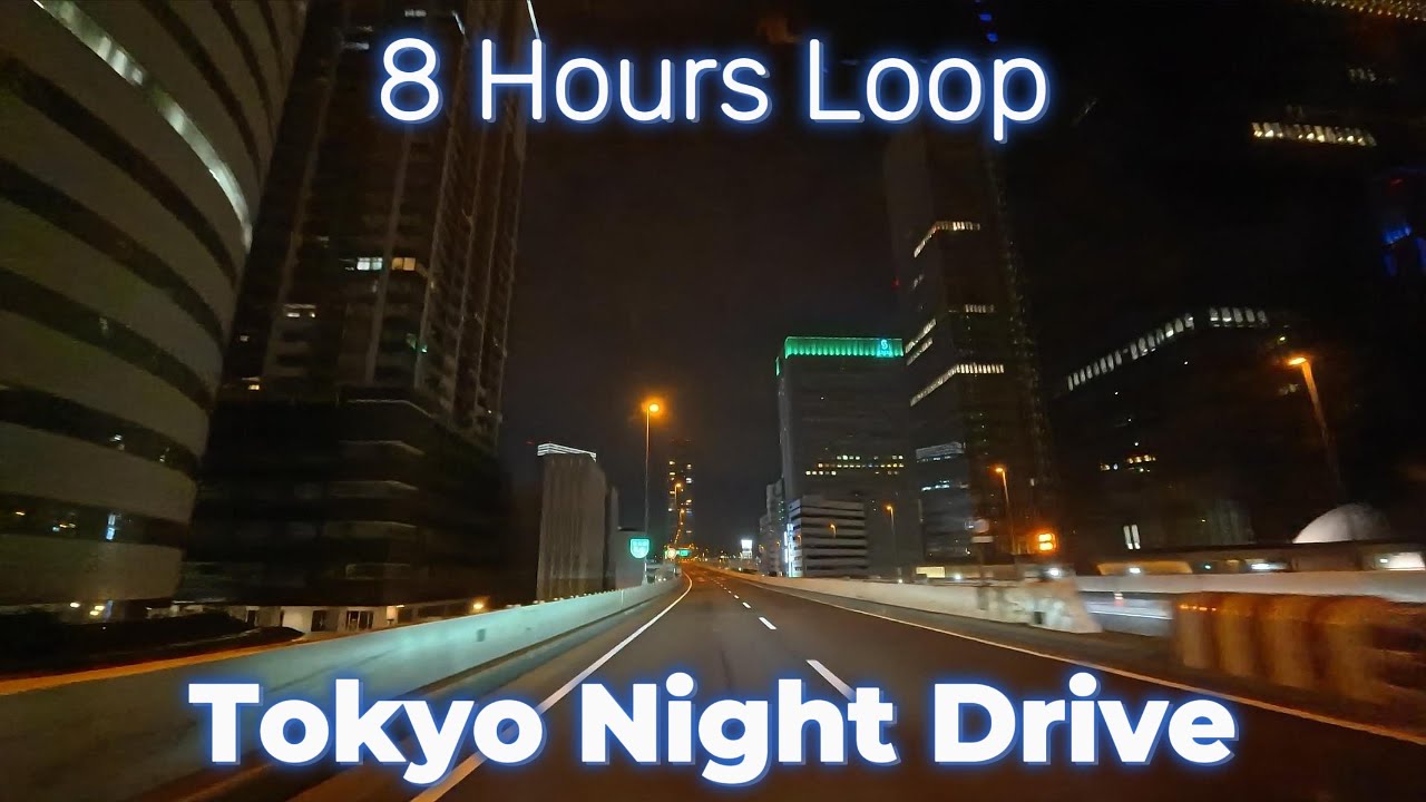 Tokyo Night Drive – Wangan Expressway 8 Hours Loop | ASMR Road Ambience | '25Dec