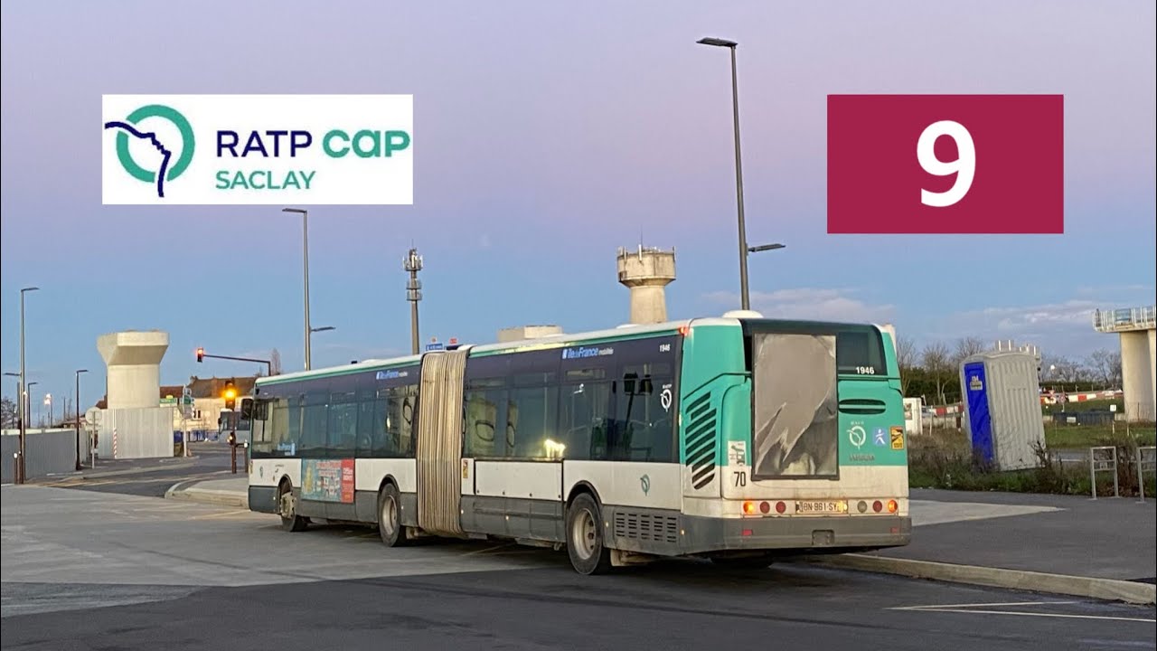 RATP CAP Saclay — bus ligne 9 — Citelis 18 — 1946 FULL KICKDOWN !! [4K 60 FPS]