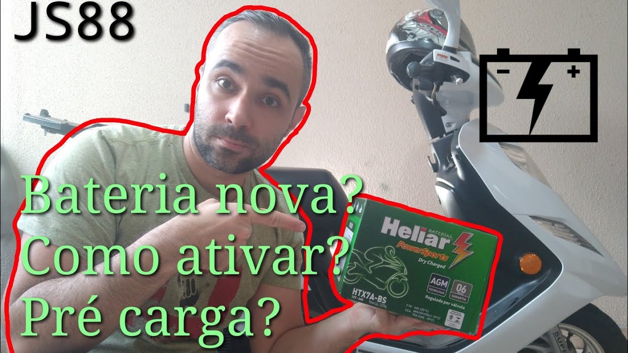 Bateria nova o que fazer? | HTX7A-BS | Primeira ligação bateria Heliar - JS88