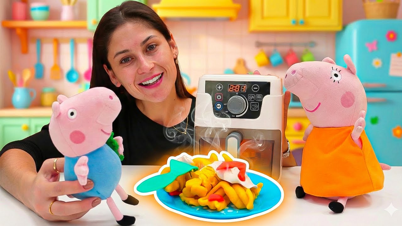 🐷 Anne Domuz ve Ayşe Mutfakta! George İçin Patates ve Yoğurt Hazırlığı! Yemek Yapma