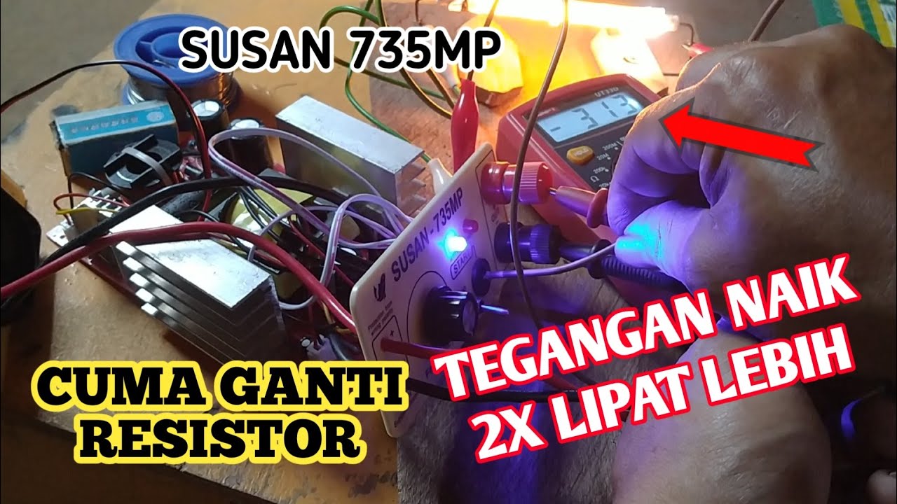 cara mudah menaikkan tegangan pada setrum ikan Susan 735MP inverter fishing