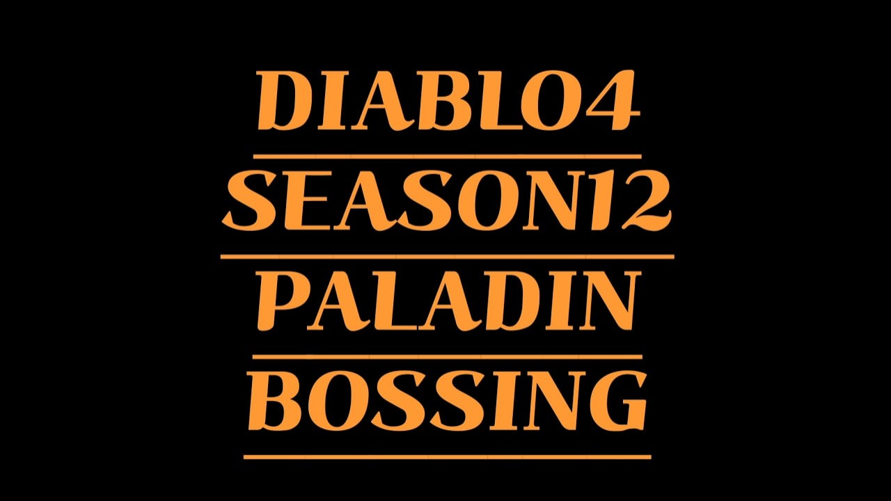 12시즌 성기사 +45 보스전 세팅 가이드 season12 paladin +45 bossing guide