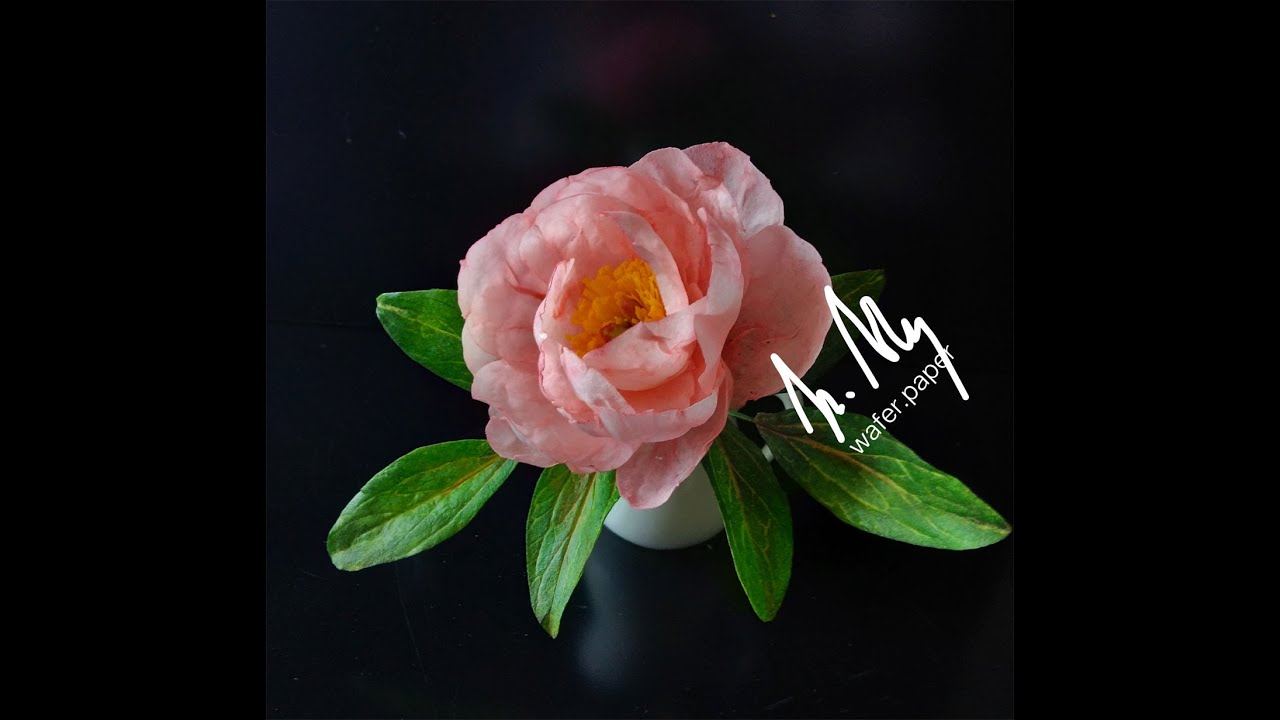 Wafer paper Open Peony with Petya Shmarova