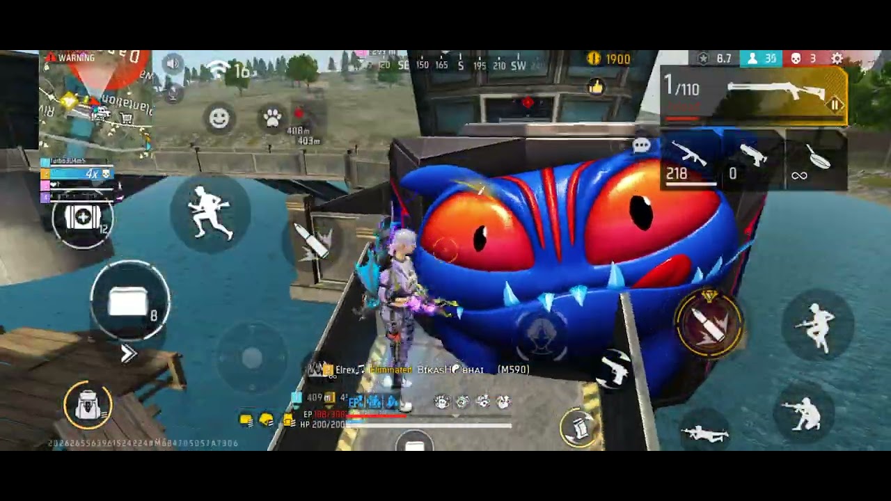 Og Freefire Rush Gameplay 🥇...solo levelling in BR rank Match 