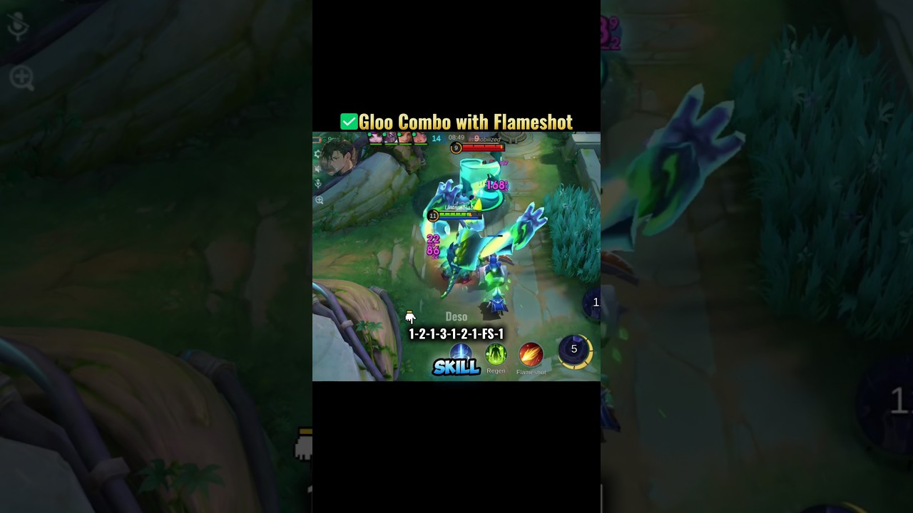 ✅ Gloo Extended Combo with Flameshot #MLBBCreator #MLBBALLSTAR