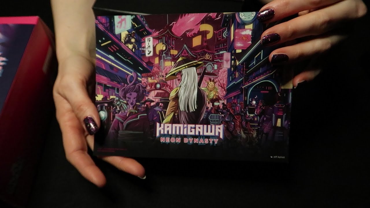 ASMR Magic: The Gathering Kamigawa Neon Dynasty Bundle unboxing ⭐ Card Sounds ⭐ Soft Spoken