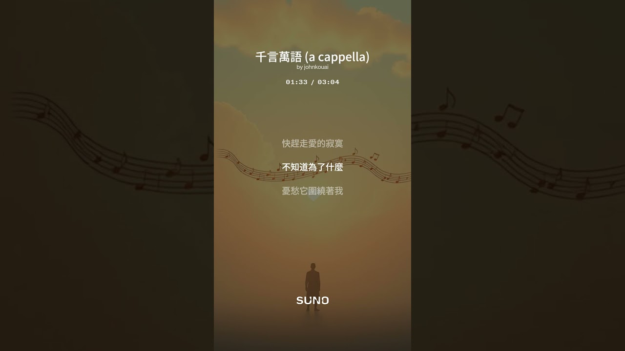 千言萬語 (a cappella) 詞：爾英 曲：古月 (AI 翻唱 remix, cover)
