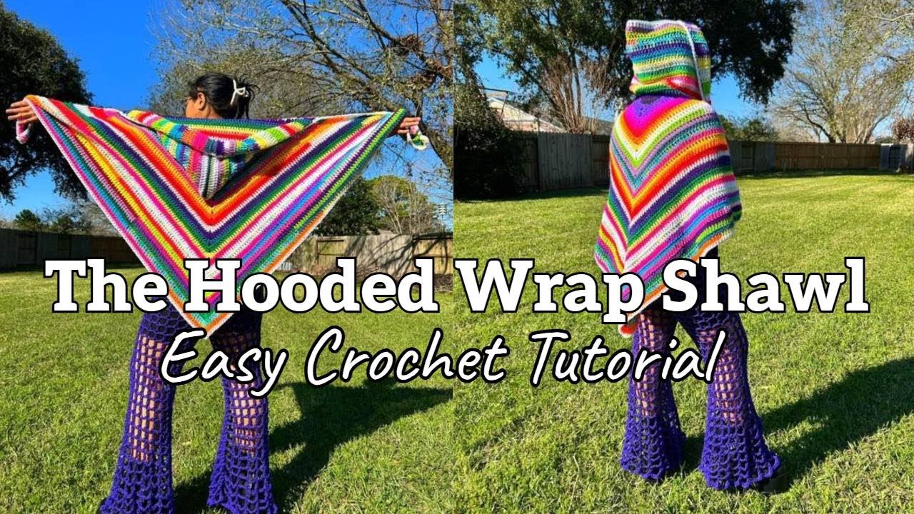 Hooded Wrap Shawl Crochet Tutorial | Beginner Friendly Poncho Pattern | AstroKnotty
