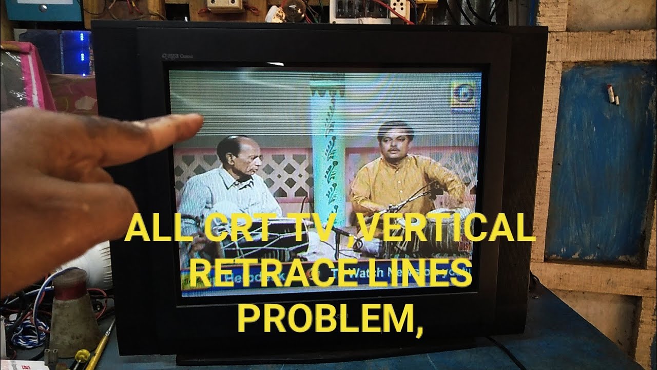 SANSUI ultraslim CRT TV, VERTICAL LINE PROBLEM REPAIR AND SOLUTION,